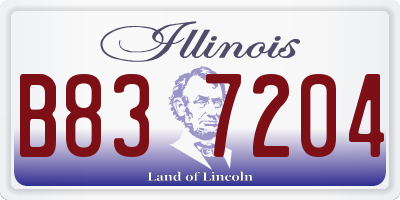 IL license plate B837204
