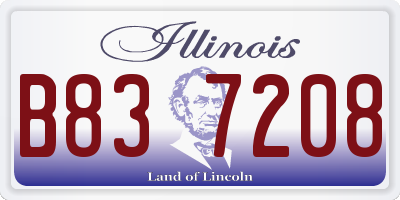 IL license plate B837208