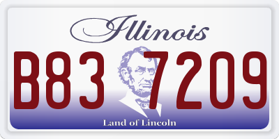 IL license plate B837209
