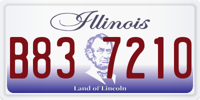 IL license plate B837210