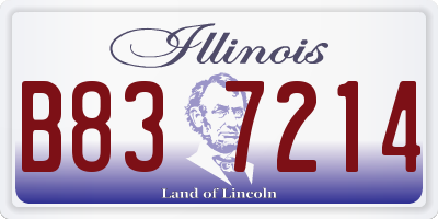IL license plate B837214