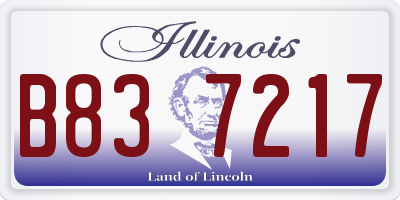IL license plate B837217