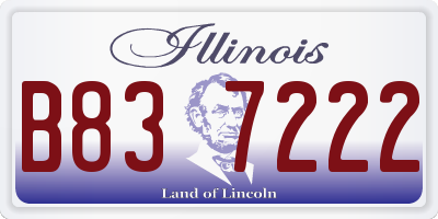 IL license plate B837222