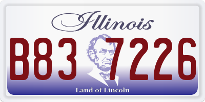 IL license plate B837226