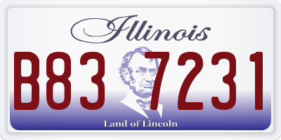 IL license plate B837231