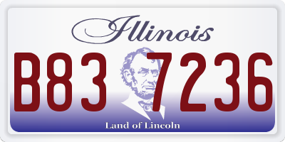IL license plate B837236
