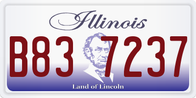 IL license plate B837237