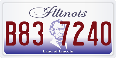 IL license plate B837240