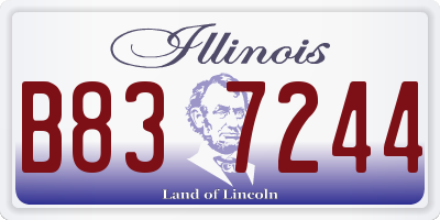 IL license plate B837244