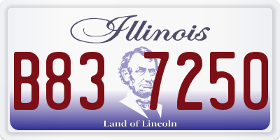 IL license plate B837250