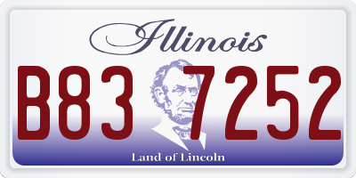IL license plate B837252