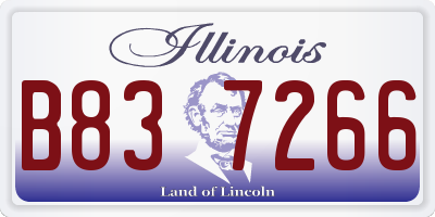 IL license plate B837266