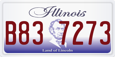 IL license plate B837273
