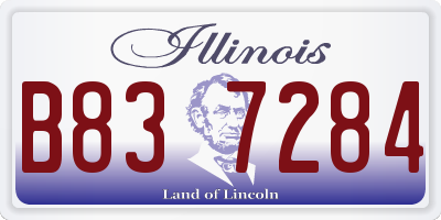 IL license plate B837284