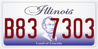 IL license plate B837303