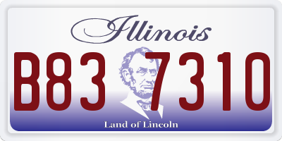 IL license plate B837310