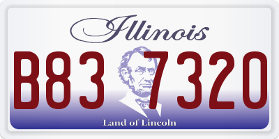IL license plate B837320