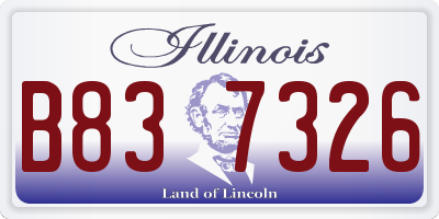 IL license plate B837326