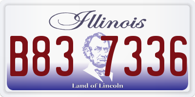 IL license plate B837336