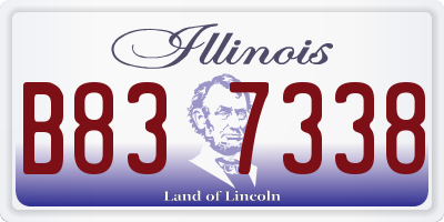 IL license plate B837338