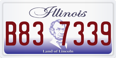 IL license plate B837339