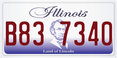 IL license plate B837340