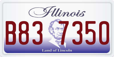 IL license plate B837350