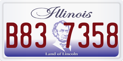 IL license plate B837358