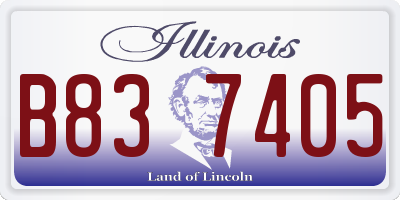 IL license plate B837405