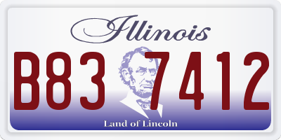IL license plate B837412