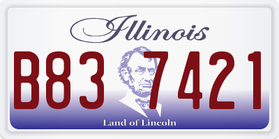 IL license plate B837421