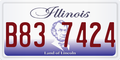 IL license plate B837424