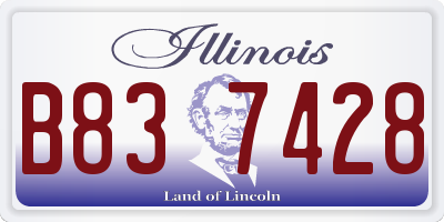 IL license plate B837428