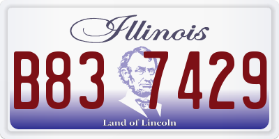 IL license plate B837429