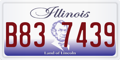 IL license plate B837439