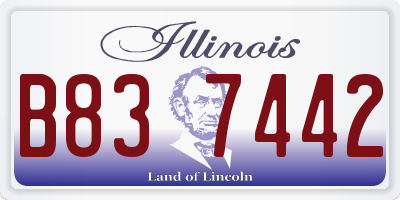 IL license plate B837442