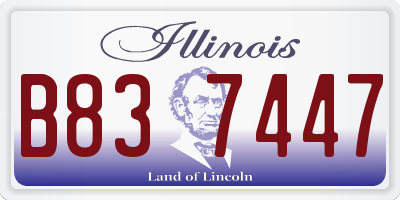 IL license plate B837447