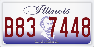 IL license plate B837448