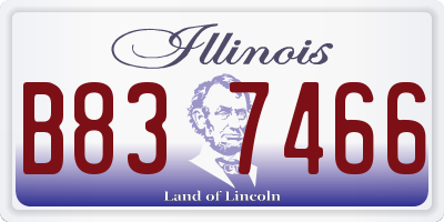 IL license plate B837466