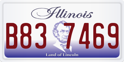 IL license plate B837469