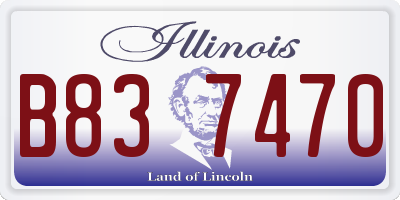 IL license plate B837470