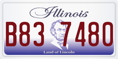 IL license plate B837480