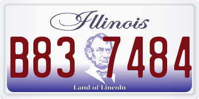 IL license plate B837484