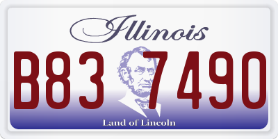 IL license plate B837490