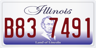 IL license plate B837491