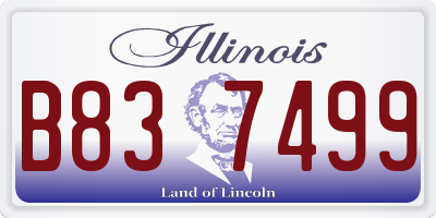 IL license plate B837499