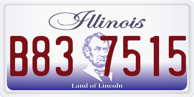 IL license plate B837515