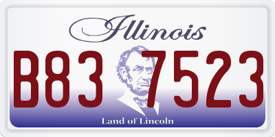 IL license plate B837523