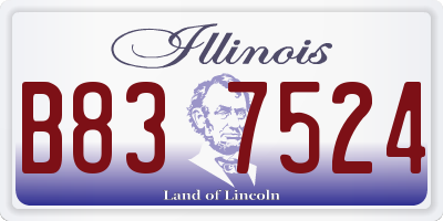 IL license plate B837524