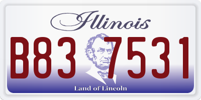 IL license plate B837531